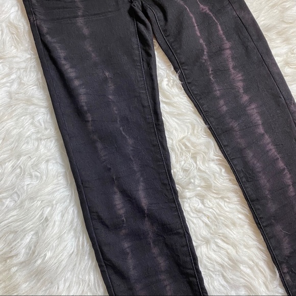 🔥SOLD🔥 American Eagle Electric Stripe Skinny Jeans Black - Picture 3 of 16